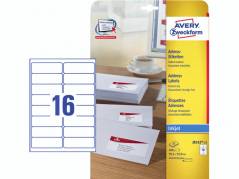 Etiket InkJet Avery J8162-25 99.1x33,9mm 8stk/ark 25ark/&Atilde;&brvbar;sk