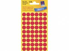 Etiketter Avery r&Atilde;&cedil;d &Atilde;&tilde;12mm 3141 270stk/pak