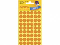 Etiket Avery neon orange &Atilde;&tilde;12mm 3148 270stk/pak