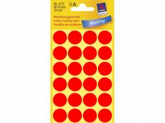 Etiket Avery neon r&Atilde;&cedil;d &Atilde;&tilde;18mm 3172 96stk/pak
