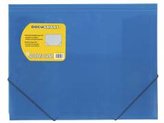 Plastmappe bnt Docusmart bl&aring; m/3 klapper