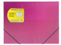 Plastmappe bnt Docusmart pink m/3 klapper