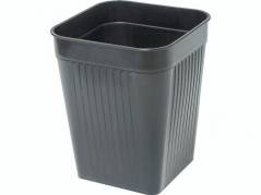 Papirkurv plast sort 14 l 4-kantet 321x260x260mm