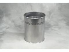 Papirkurv m/huller s&Atilde;&cedil;lvmetal 15l h&Atilde;&cedil;jde 320mm dia. &Atilde;&tilde;260mm
