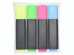 Tekstmarker Q-Line assorteret 4stk/s&aelig;t