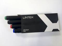 Whiteboardmarker Lintex 4stk/s&Atilde;&brvbar;t r&Atilde;&cedil;d/bl&Atilde;&yen;/gr&Atilde;&cedil;n/sort