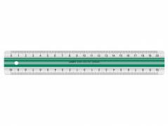 Lineal plast m/gummiskinne LINEX 20cm S20