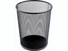 Papirkurv tr&aring;d metal sort 18l