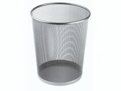 Papirkurv tr&aring;d metal s&oslash;lv 18l