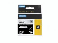 Labeltape DYMO Rhino poly perm 19mmx5,5m sort p&Atilde;&yen; klar