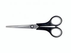 Saks bnt/Office sort/gr&aring; 170mm blad: 100mm soft gummigreb