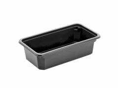 Plastbakke K2182-1F PP sort 178x98x50mm 605ml 608stk/ka