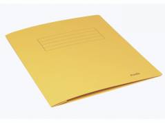 Arbejdsmappe Bantex gul 318x240mm m/skrivefelt