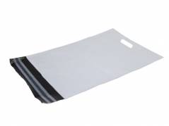 Forsendelsesposer PE A3 hvid 340x490mm m/h&Atilde;&yen;ndtag 100stk/pak