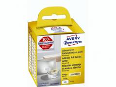 Adresseetiket Avery perm. 89x28mm 2x130st/rul