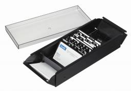 Visitkortkartotek Bantex t/600 kort metal m/r&Atilde;&cedil;gfarvet l&Atilde;&yen;g