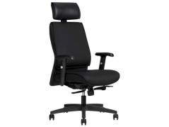 Kontorstol AS6000, Sort tekstil med arml&aelig;n, krom