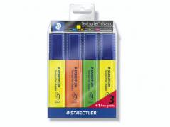 Tekstmarker STAEDTLER 364 ass. Textsurfer Classic 3+1/s&aelig;t