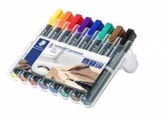 Marker STAEDTLER Lumocolor ass. 2mm rund spids 8stk/s&Atilde;&brvbar;t