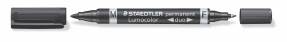 Marker Lumocolor Duo permanent F 0,6mm /M 1,5mm sort 348