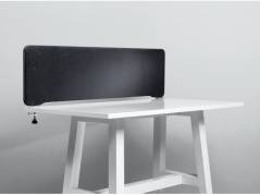 Sk&Atilde;&brvbar;rmv&Atilde;&brvbar;g til bord Lintex Edge sort 1600x400mm