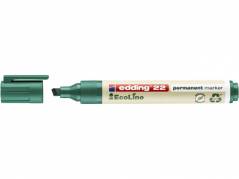 Marker edding 22 EcoLine gr&oslash;n perm. 1-5mm skr&aring; spids