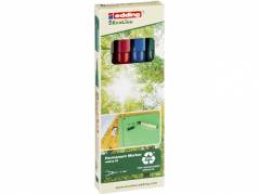 Marker edding 25 EcoLine ass. perm. 1mm rund spids 4stk/s&Atilde;&brvbar;t