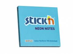 Notes Stick'N NEON bl&aring; 76x76mm 100blade