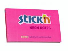 Notes Stick'N NEON r&oslash;d 76x127mm 100blade