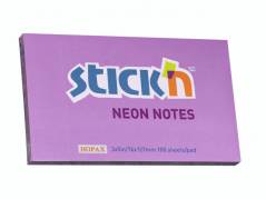 Notes Stick'N NEON lilla 76x127mm 100blade