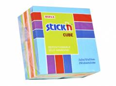 Notes Stick'N Mini Cube bl&aring; 51x51mm 250blade