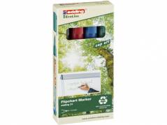 Marker edding 31 Flipchart ECOLINE ass 1,5-3mm rund 4stk