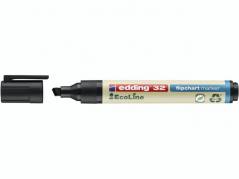 Marker Edding 32 Flipchart ECOLINE sort 1-5mm skr&Atilde;&yen; spids