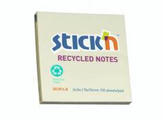 Notes Stick'N Recycled gul 76x76mm 100blade