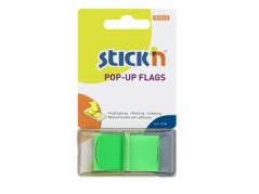 Indeksfaner Stick'N Pop Up gr&oslash;n 45x25mm 50stk/pak