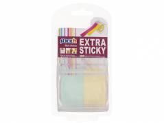 Notesrulle Stick'N gul/bl&aring; 25mmx10m i dispenser