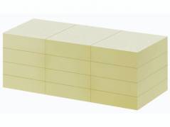 Notes Q-line Stick'N gul 38x50mm 100blade 12stk/pak