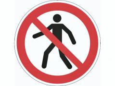 Advarselsklisterm&Atilde;&brvbar;rke Forbudt for g&Atilde;&yen;ende &Atilde;&tilde;43cm 0,4mm hvid/r&Atilde;&cedil;d