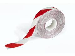 Tape advarsels Duraline Strong 50mmx30m 0,7mm r&Atilde;&cedil;d/hvid