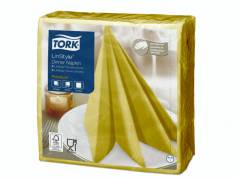 Serviet Tork Linstyle sennep 39x39cm 1/4 fold 50stk/pak