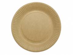Tallerken frokost pap 18cm brun 50stk/pak