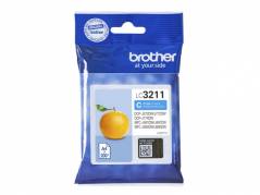 Bl&Atilde;&brvbar;kpatron Brother LC3211C cyan ca. 200 sider