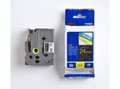 Labeltape Brother TZe-354 24mmx8m guld p&Atilde;&yen; sort