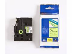 Labeltape Brother TZe-C51 24mmx5m sort p&Atilde;&yen; neon gul