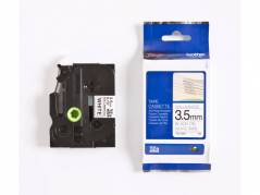 Labeltape Brother TZe-N201 3,5mmx8mm sort p&Atilde;&yen; hvid ulamineret