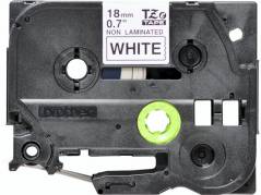 Labeltape Brother TZe-N241 18mmx8m sort p&Atilde;&yen; hvid ulamineret