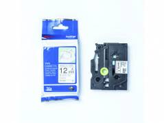Labeltape Brother TZe-R231 12mmx4mm sort p&Atilde;&yen; hvid satin