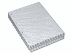 Konferenceblok A4 Bantex kvadreret toplimet 60g m/4 huller