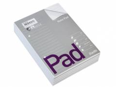 Standardblok A5 hvid linieret toplimet 60g m/2 huller