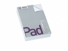 Standardblok A5 hvid linieret toplimet 60g u/huller